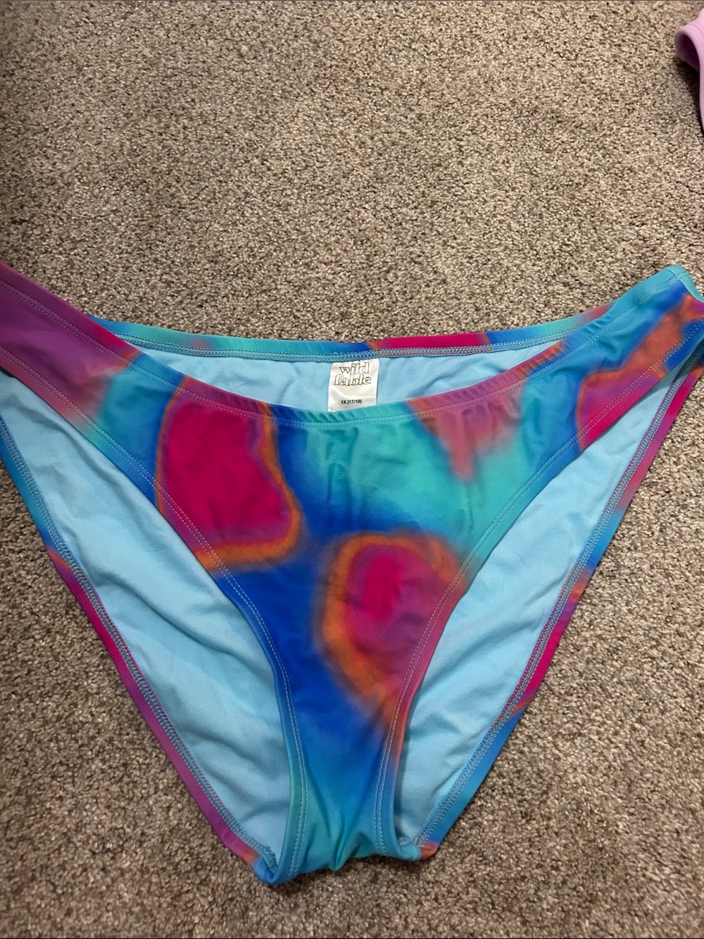 Wild Fable Women's Blue Multi Tie-Dye Bikini Bottom